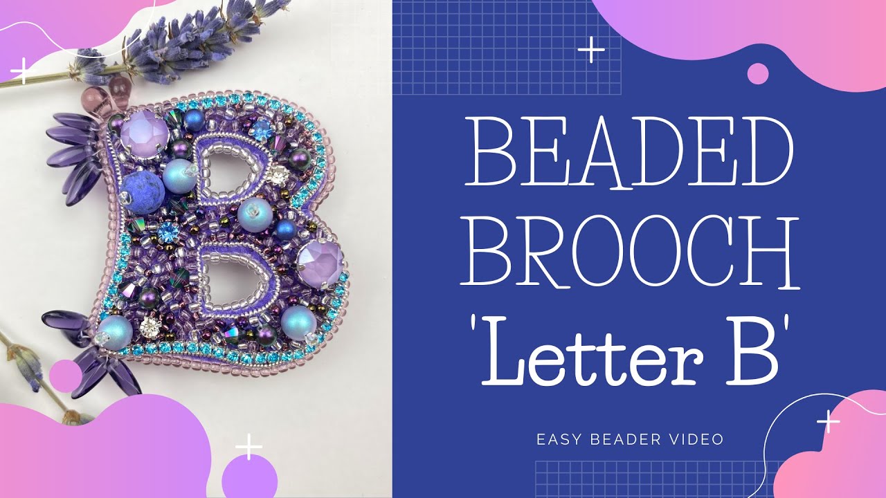 БУКВА В * брошь из бисера | процесс создания #DIY (16)