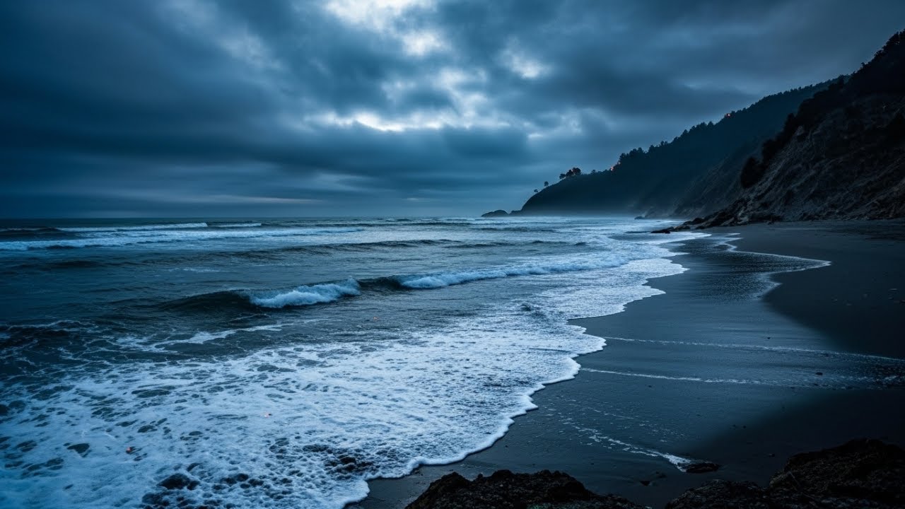 Ocean ASMR for Deep Sleep | Night Waves to Release Stress and Anxiety