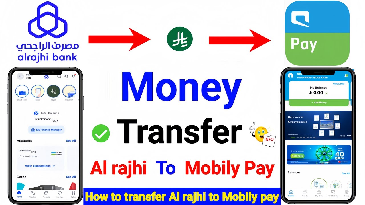 Al rajhi bank to mobily pay money transfer | How to transfer money from al rajhi bank to mobily pay