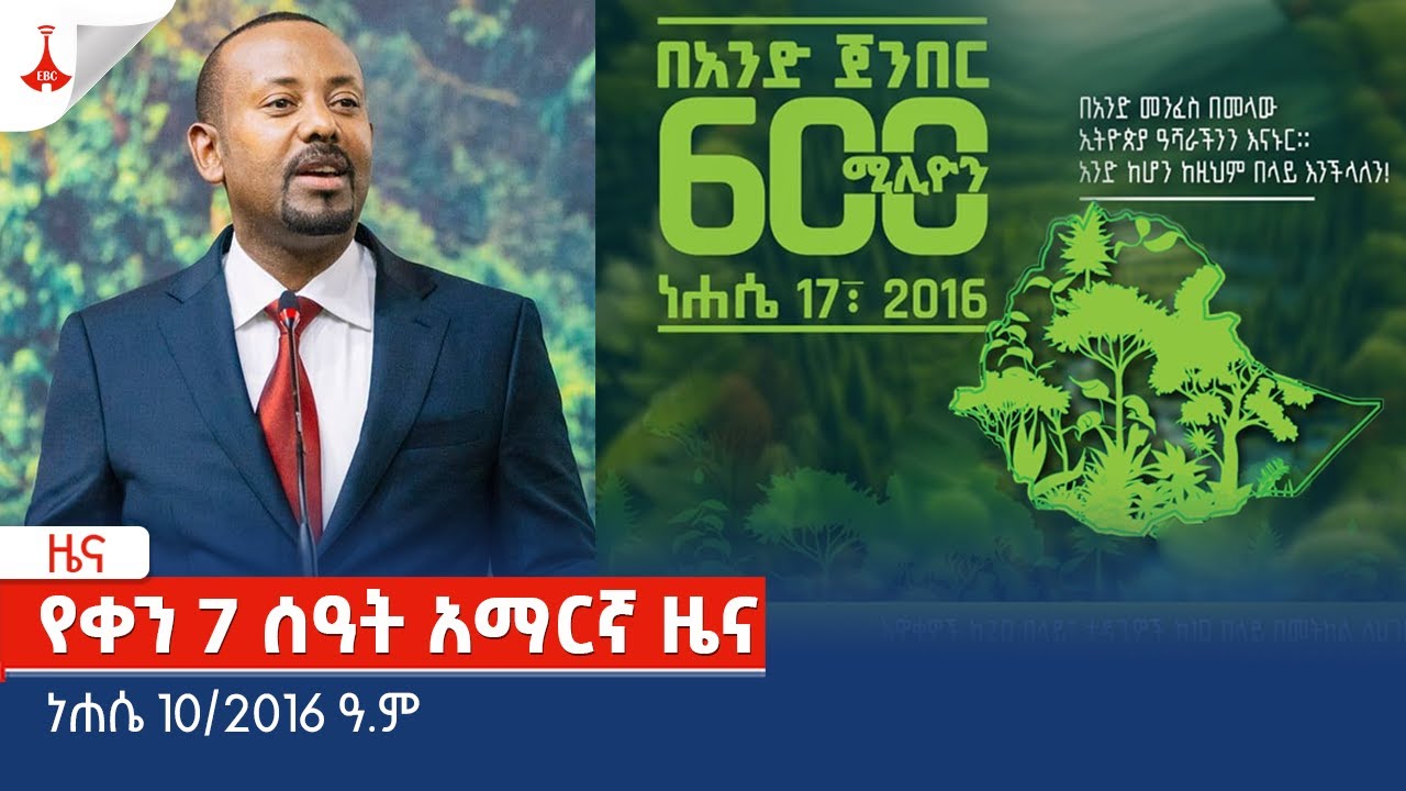 የቀን 7 ሰዓት አማርኛ ዜና … ነሐሴ 10/2016 ዓ.ም Etv | Ethiopia | News zena