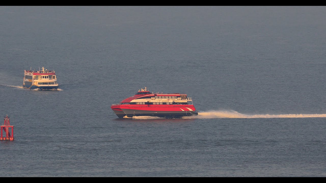[Fjellstrand AS] [Foilcat 35M] 「日星」進入澳門航道及降落,  「BARCA」enter macau channel and landing.