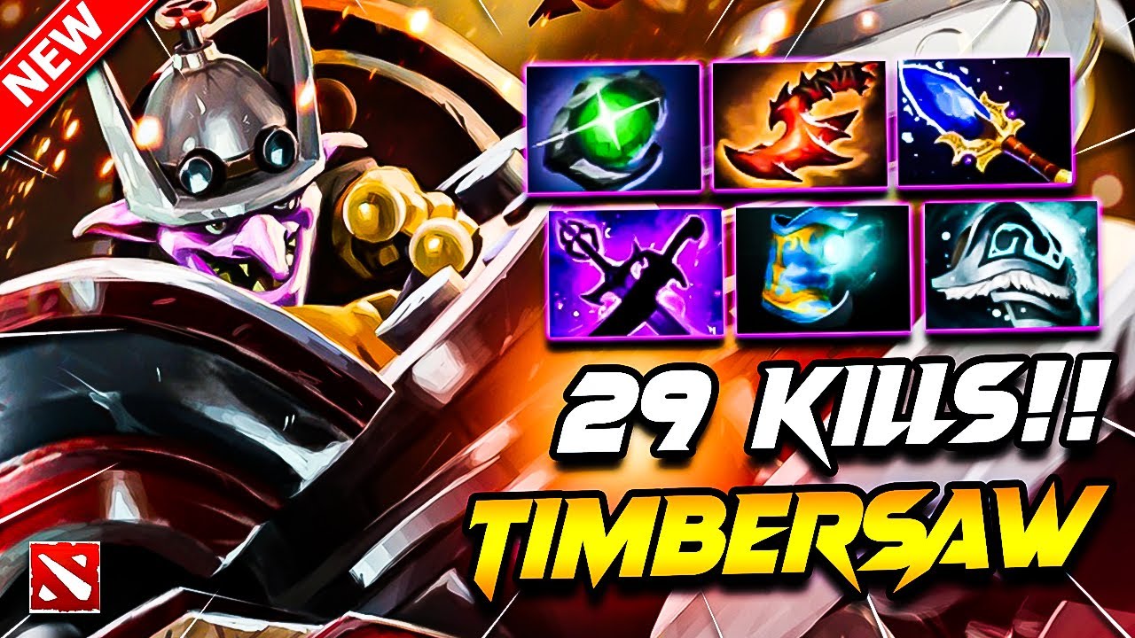 Dota 2 TIMBERSAW Gameplay | ( x29 Kills!! ) Timbersaw DOTA 2 Carry Build Pro Gameplay Guide 7.39