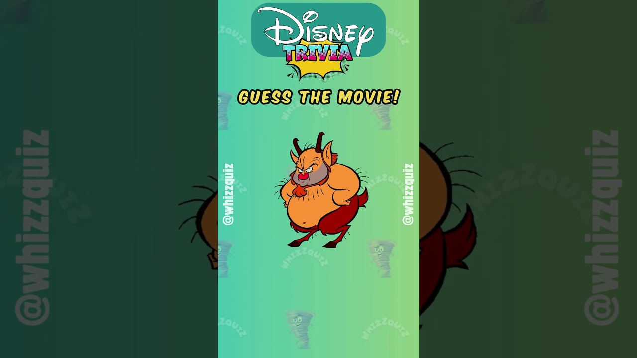 Guess the Disney Movie by the Supporting Character! Disney Quiz Challenge V01