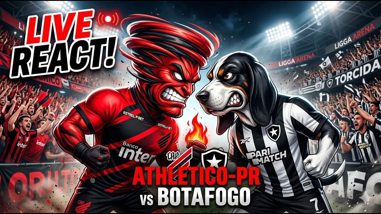REACT AO VIVO - Athletico-PR x Botafogo | Brasileir&atilde;o - Secando os rivais