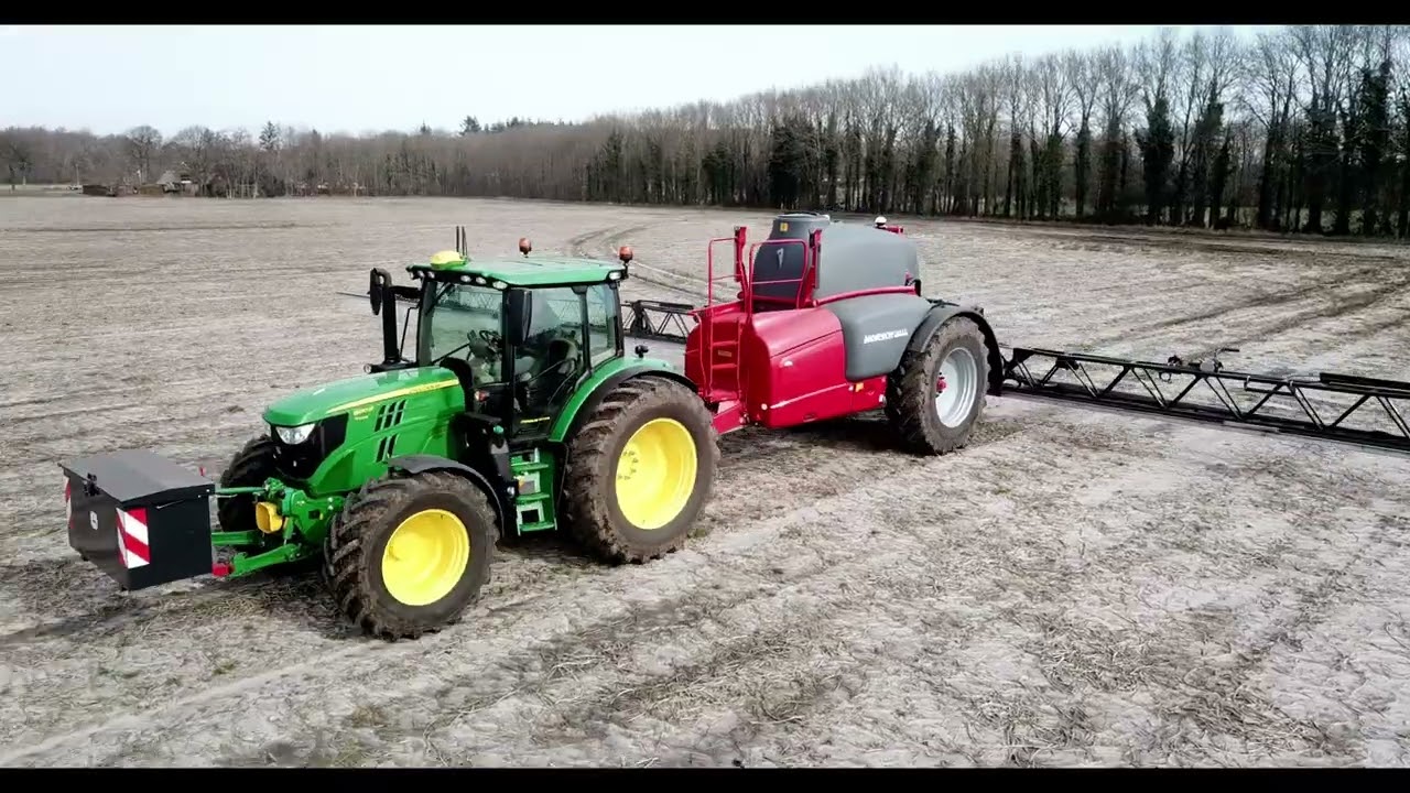 John Deere 6130R met Horsch LT6 veldspuit Gewasbescherming Sproeien Akkerbouwbedrijf Boerma