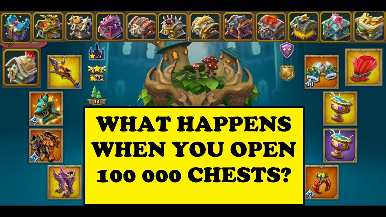Lords Mobile - WHAT CAN YOU GET FROM 100K MONSTER CHESTS???  - Full drop rate analysis