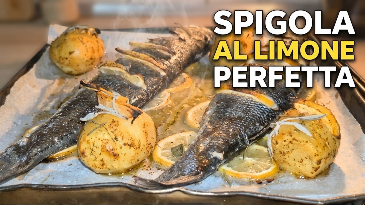Spigola al limone – il secondo di pesce più semplice e profumato che farai mai! 🍋