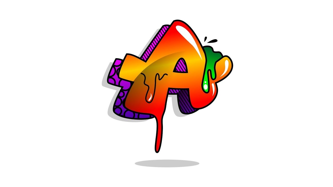 Graffiti 3D design art in coreldraw - bukantukangsetting