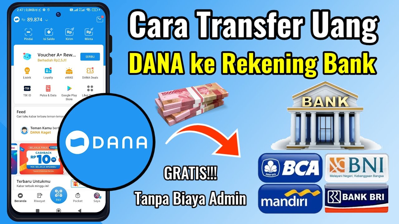 Cara Transfer DANA ke Rekening Bank Terbaru | Kirim Uang Lewat DANA GRATIS! Tanpa Biaya Admin