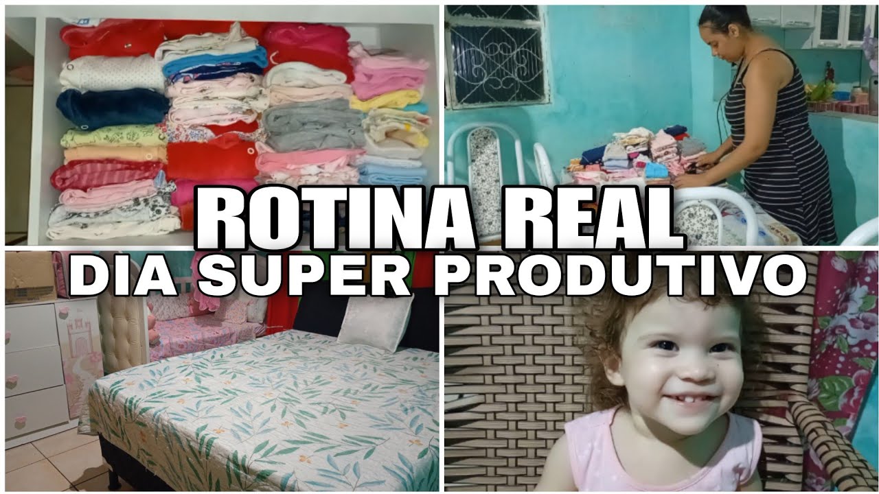 ROTINA REAL DE UMA DONA DE CASA/PASSEI FERRO NAS ROUPAS DA BEBÊ 👶🏻🩷