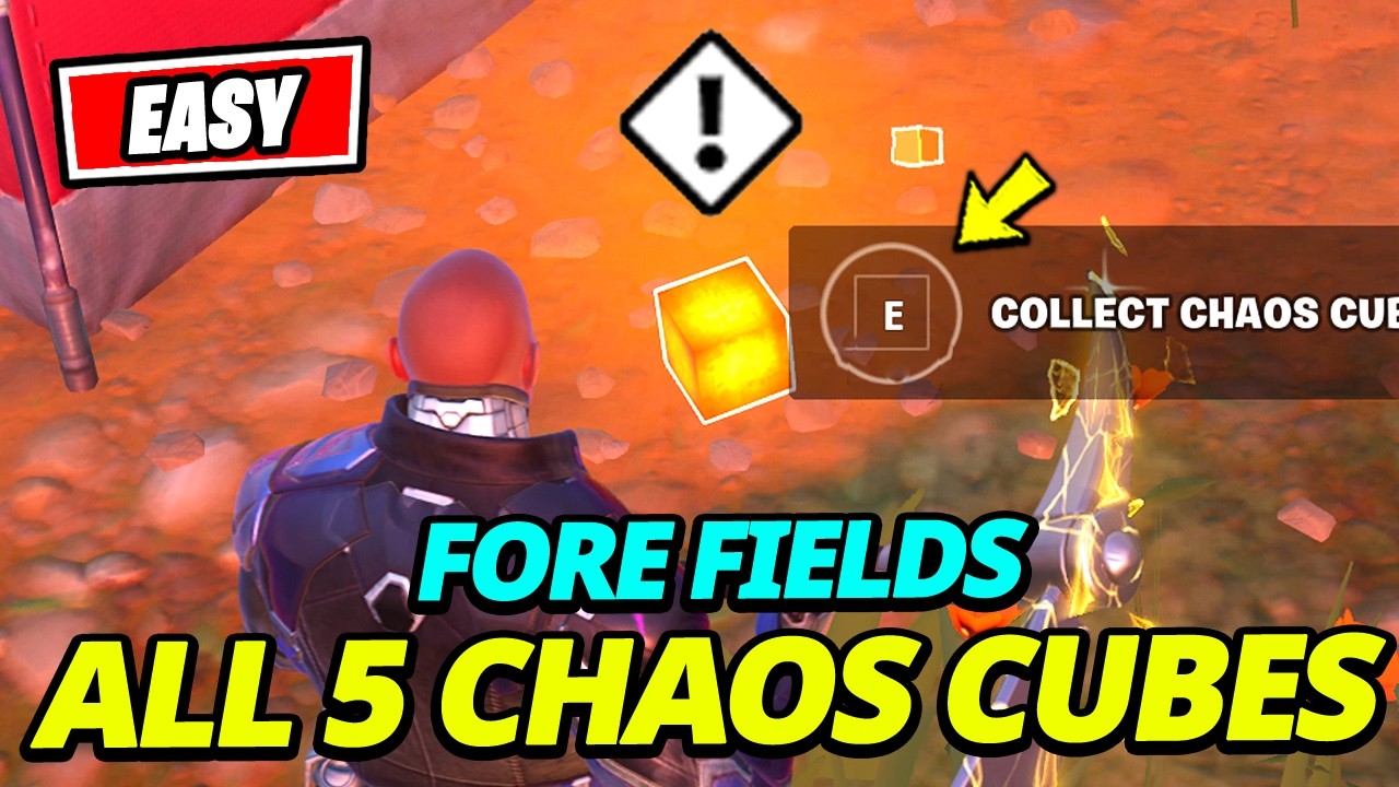 How to EASILY Find and Collect ALL CHAOS CUBES in Fore Fields - Fortnite