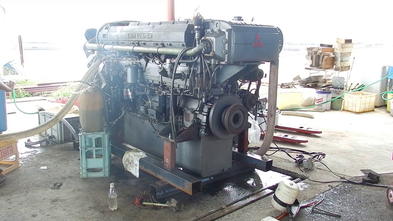 No.1604 三菱 S6H-MTK 880ps Mitsubishi 【Used Marine Engine Amakusa Marina マリンエンジン 船舶エンジン あまくさマリーナ】