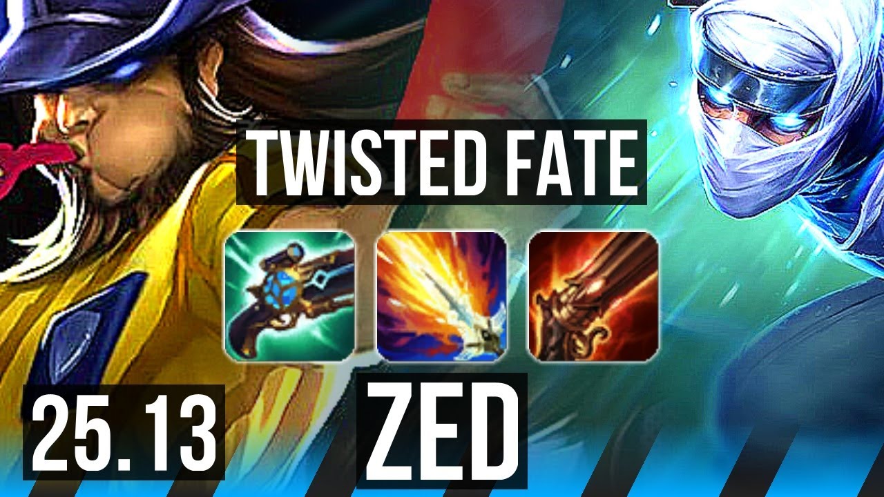 TWISTED FATE vs ZED (MID) | 43k DMG, 11/4/9 | NA Master | 25.13