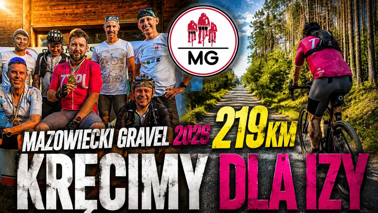 Mazowiecki Gravel 2026 - 219 km dla Izy z ekipą. Garmin pokazał 38&deg;C ❤️🔥
