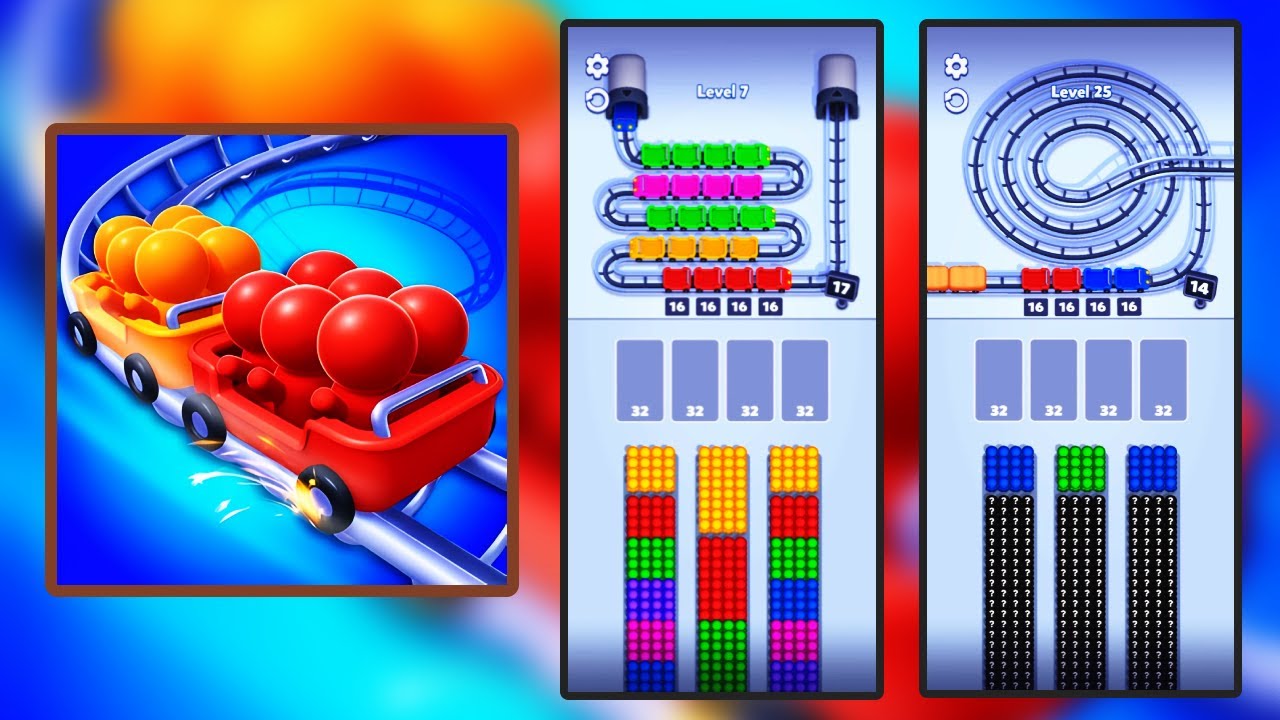 Rail Rush Puzzle Gameplay Walkthrough - Levels 1-25