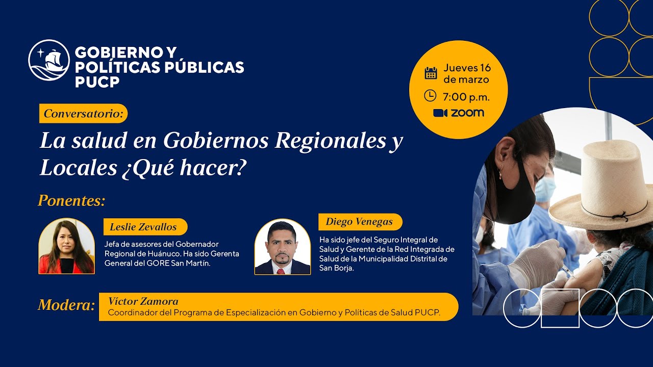Conversatorio: La Salud en Gobiernos Regionales y Locales ¿Qué hacer?