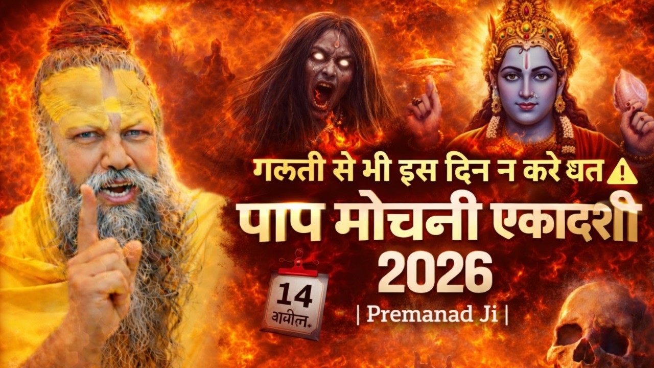 पाप मोचनी एकादशी 2026 ⚠️ भूलकर भी इस दिन व्रत न करें, वरना हो सकता है भारी नुकसान   Premanad Ji