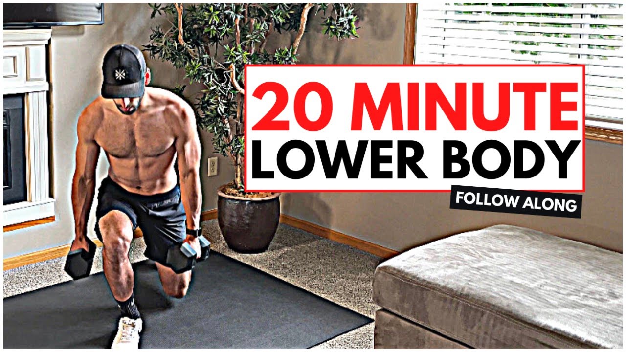 20 Min Lower Body Dumbbell Workout for Men (Quads, Calves, Hamstrings & Glutes)