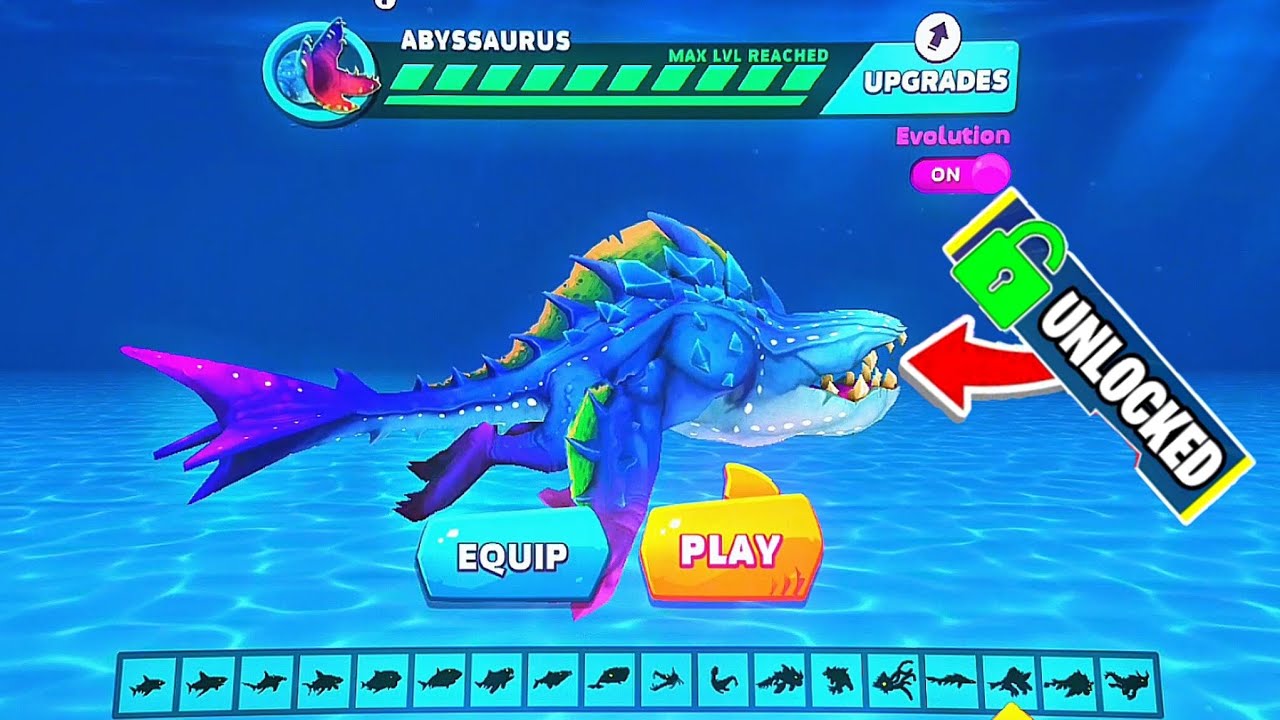 NEW MONSTER SHARK UNLOCKED! 😱🦈 | Abyssaurus | Hungry Shark Evolution