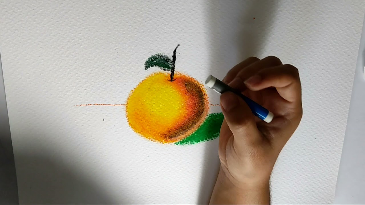 🍊 Naranja con gises pastel 🍊