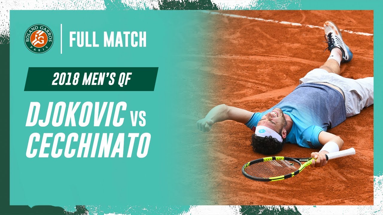 Cecchinato vs Djokovic 2018 Men's quarter-final Full Match | Roland-Garros