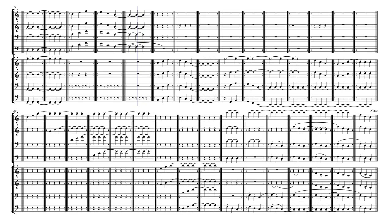 Sinfonia n.5,  3o movimento,  música de Robert Haeberlin