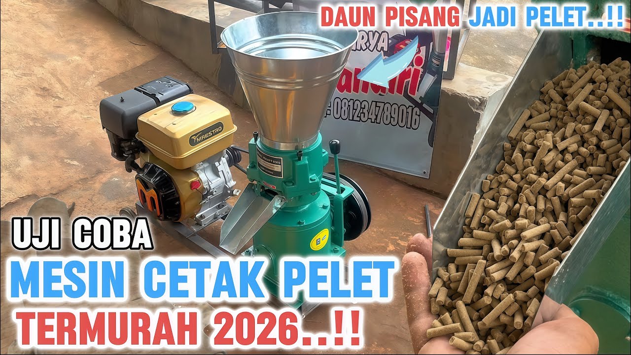 Belum banyak yang tau..!! Ternyata daun pisang bisa jadi pelet pakai MESIN CETAK PELET ini..!!