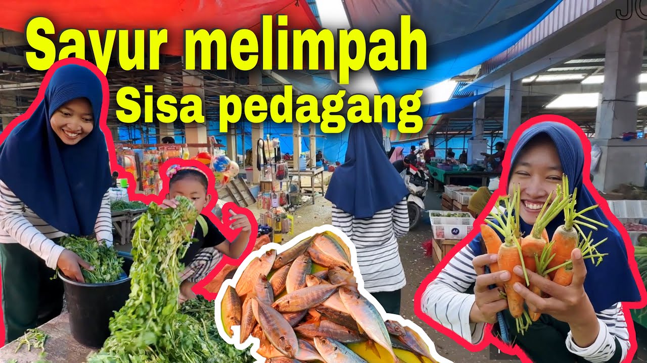 BANYAK SAYUR SISA PEDAGANG⁉️ WORTEL. SELADA AIR. IKAN