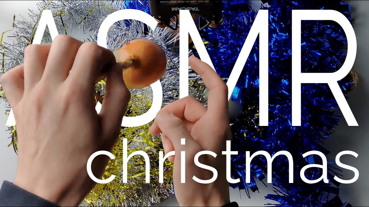 【ASMR】 Onion & Tinsel Sounds | Oddly Satisfying Christmas Texture