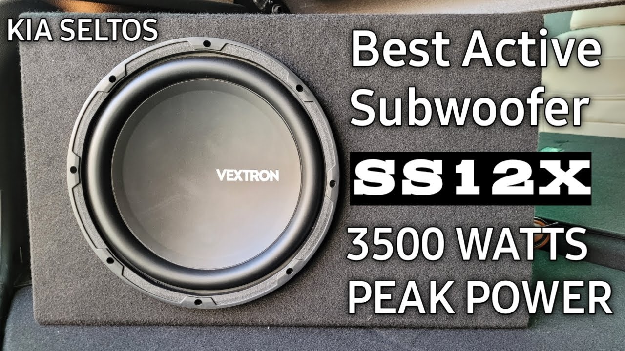 Vextron SS12X 12 inch Active Subwoofer 🔥 Installed in KIA SELTOS.