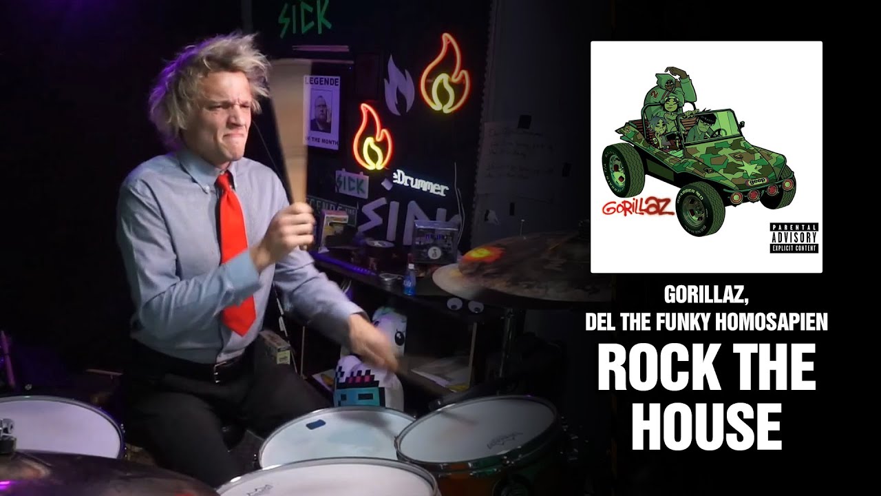 Gorillaz, Del The Funky Homosapien - Rock the House | Drum Cover [Blind Playthrough]