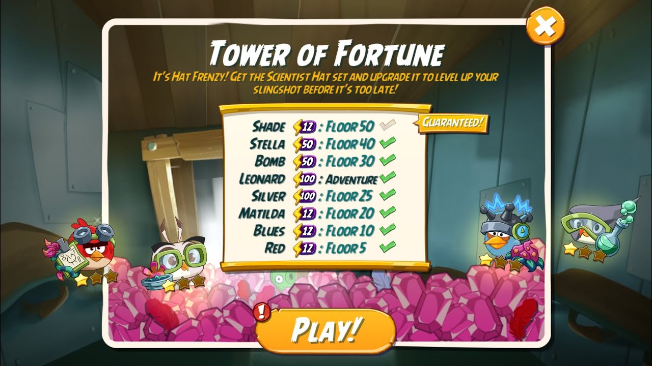 Tower of Fortune - Day 3 for the Scientist Hat Set - Angry Birds 2 