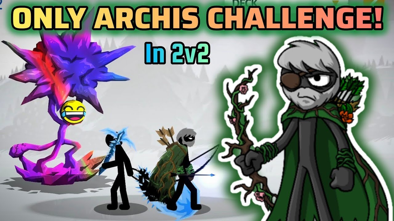 Can I Win With Only Using Archidon General Archis In 2v2? Stick War 3: Saga Insane Challenge