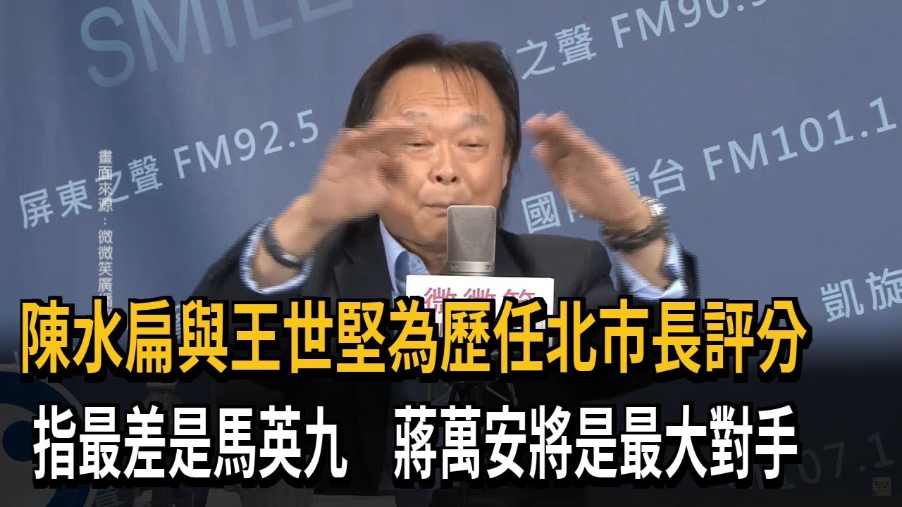 陳水扁與王世堅為歷任北市長評分　指最差是馬英九　蔣萬安將是最大對手－民視新聞