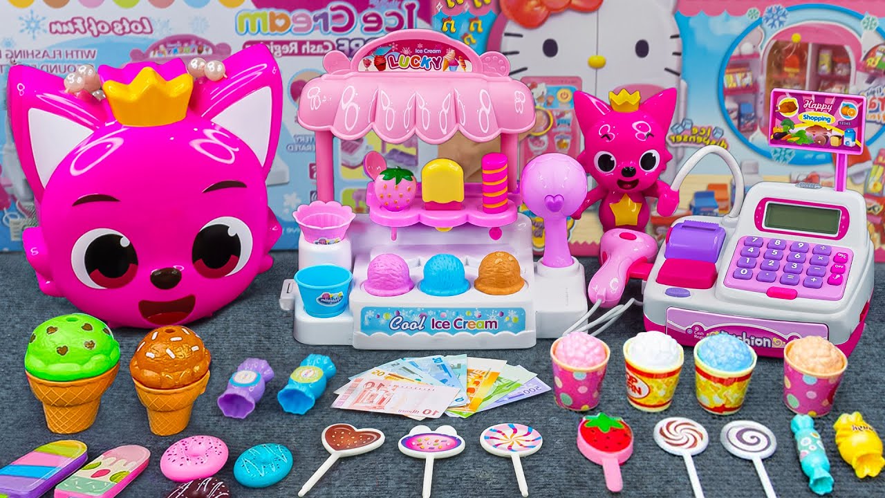 95 Minutes Pinkfong Ice Cream Play Set Unboxing, Satisfying Cash Register ASMR 💞 Lana Unboxing Toys