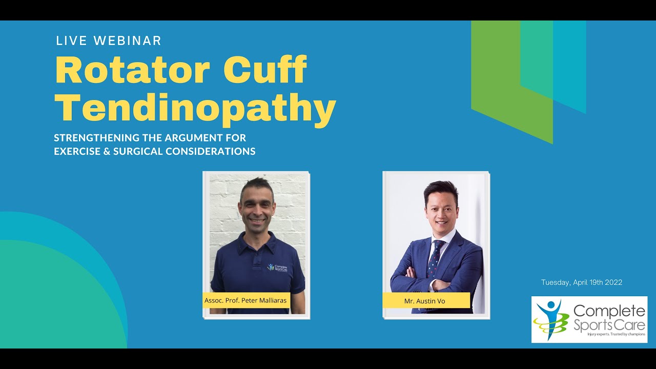 Rotator Cuff Tendinopathy Webinar