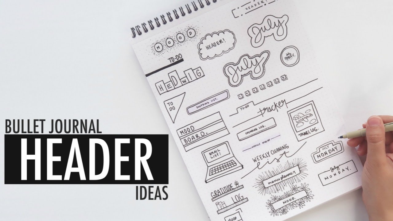 25 BULLET JOURNAL HEADER IDEAS | MINIMALIST STYLE