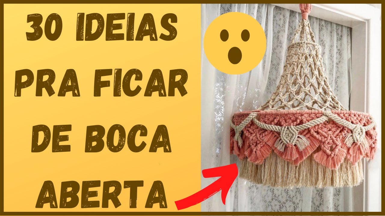 LUSTRE DE MACRAME, LUMINÁRIA DE MACRAME - Ideias que Você vai ficar de Boca Aberta