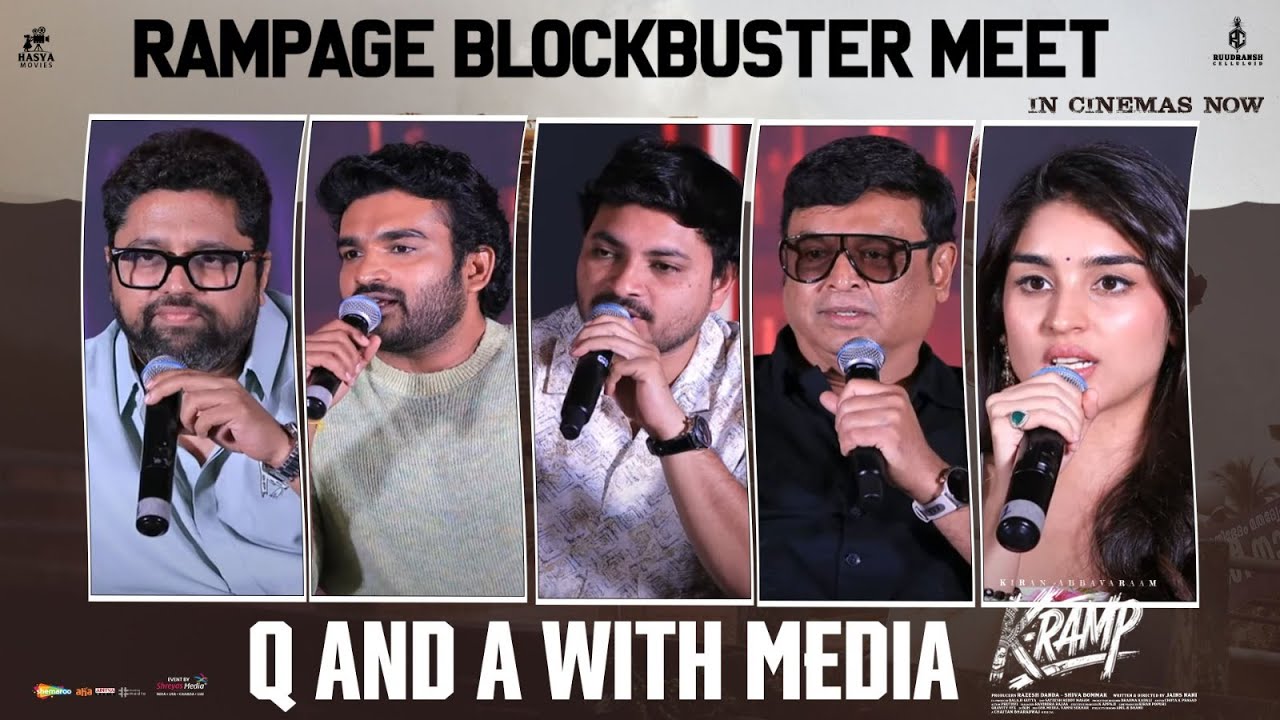 Q And A With Media @ K-Ramp Rampage Blockbuster Meet | Kiran Abbavaraam | Yukti Thareja