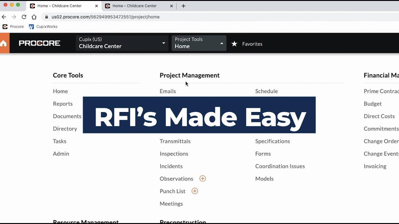 CupixWorks 101: Link RFIs with Procore integration