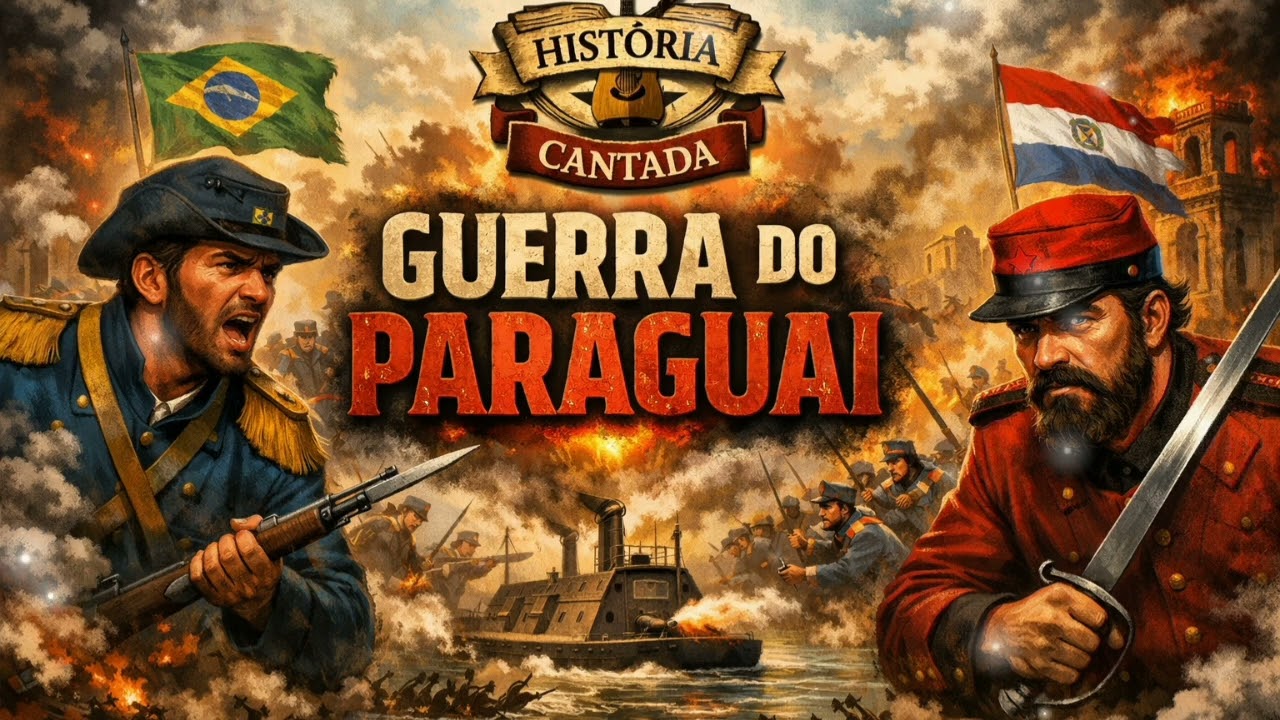 Guerra do Paraguai #HistoriaCantada #HistoriaDoBrasil #ENEM #Vestibular #Educacao #AprenderHistoria 