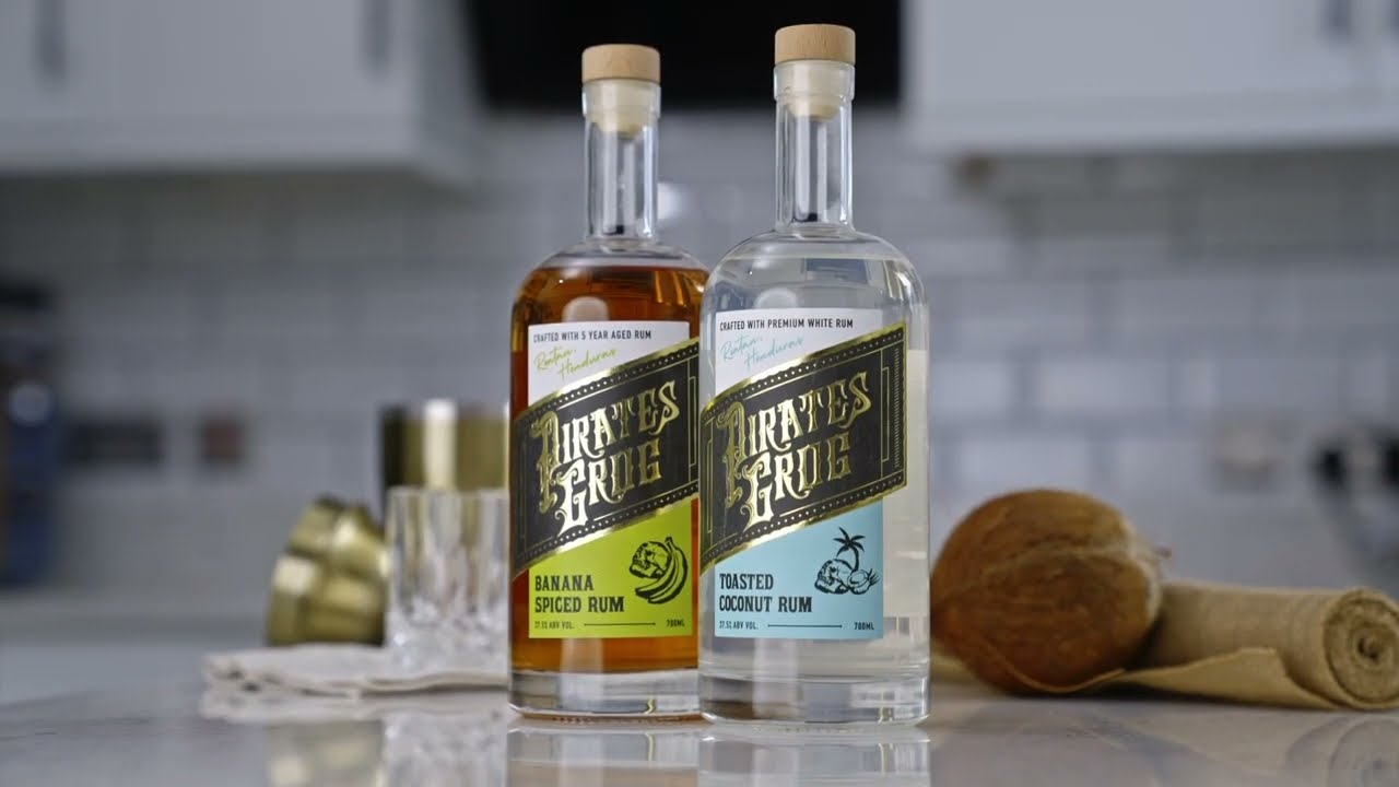 Pirate's Grog Rum - Limited Edition Flavours - Banana & Coconut - A Taste of Paradise 🌴