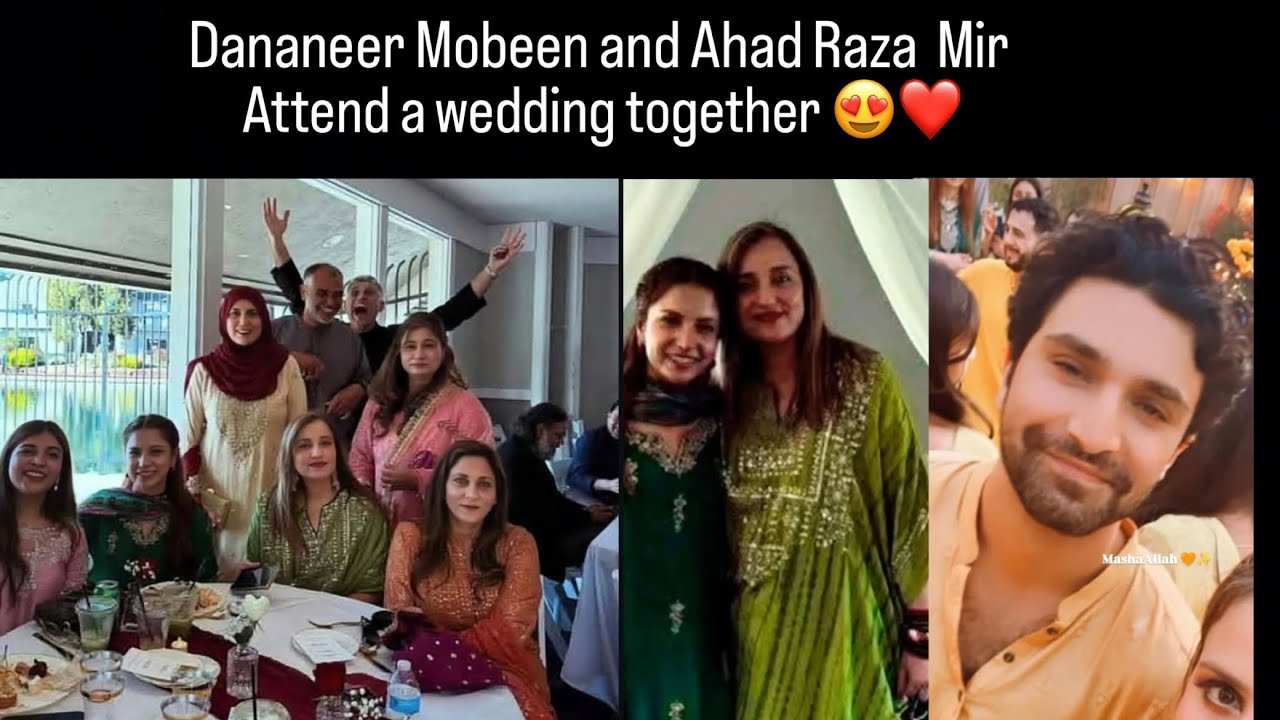 Dananeer Mobeen and Ahad Raza Mir attend a wedding together😍❤️#trending #ahadrazamir #dananeer