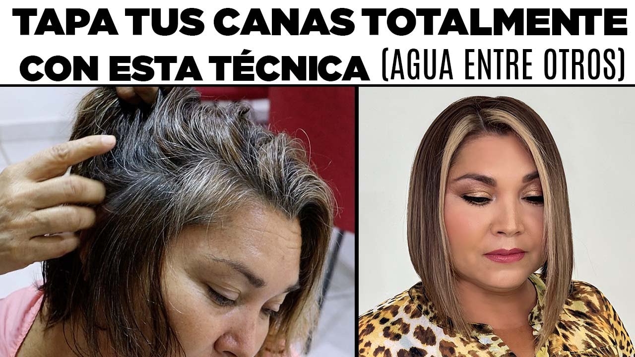 Tapa tus canas totalmente con esta técnica (agua entre otros) | Betty Lazcano