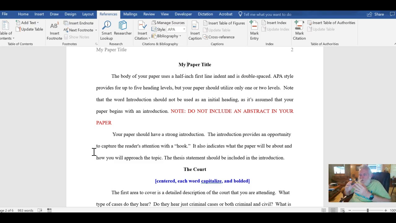 Court Observation Paper