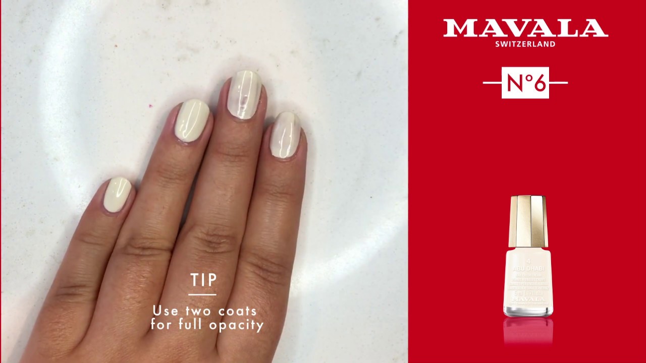 Mavala Lunula Reverse French Manicure tutorial