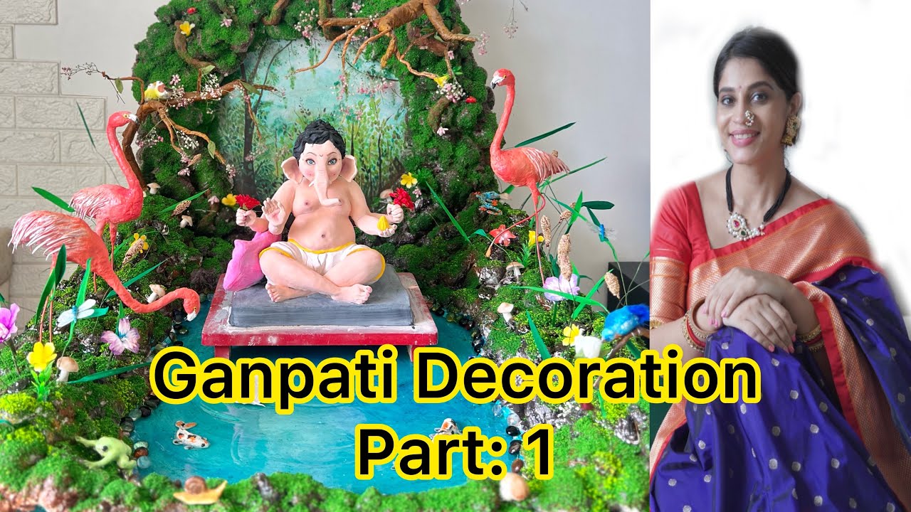Jungle theme Ganpati decoration part:1