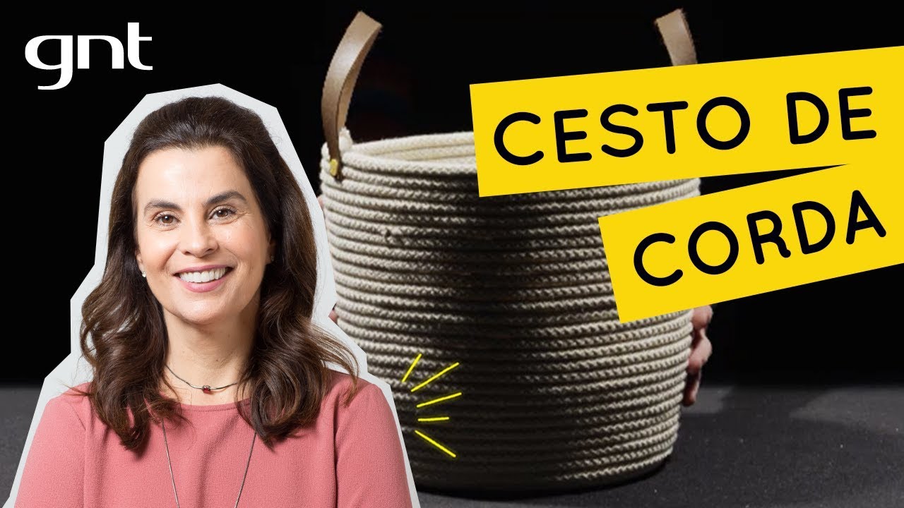 Como fazer cesto de corda para o quarto | Faça você mesmo | Leila Bittencourt