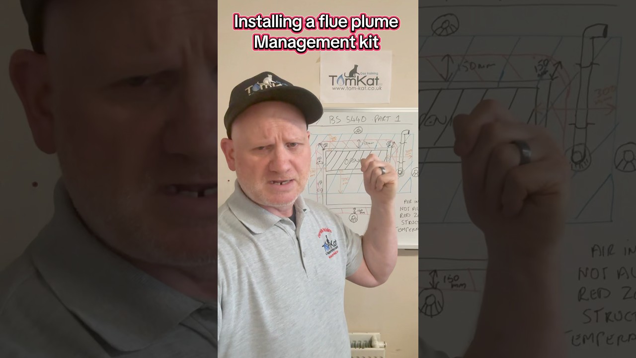 Installing a boiler plume management kit to BS 5440 part 1 #gastraining #plumbing
