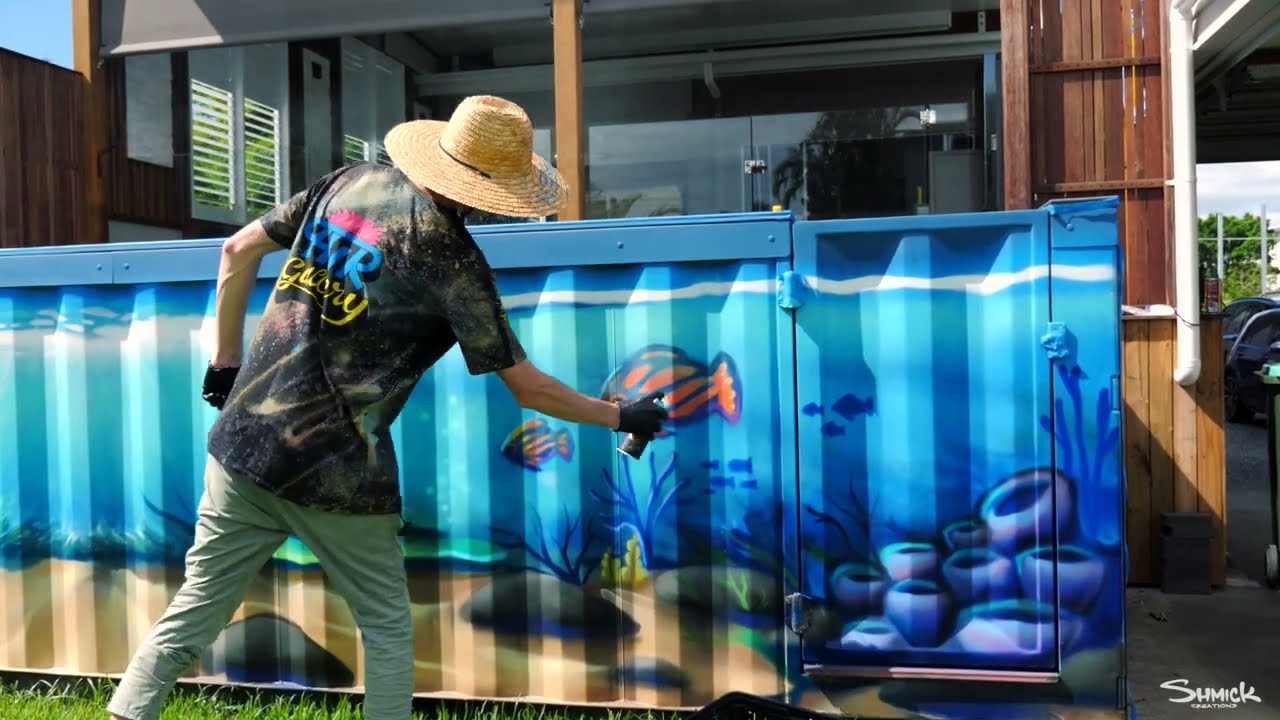 Transforming A Shipping Container Pool With An Epic Mural!